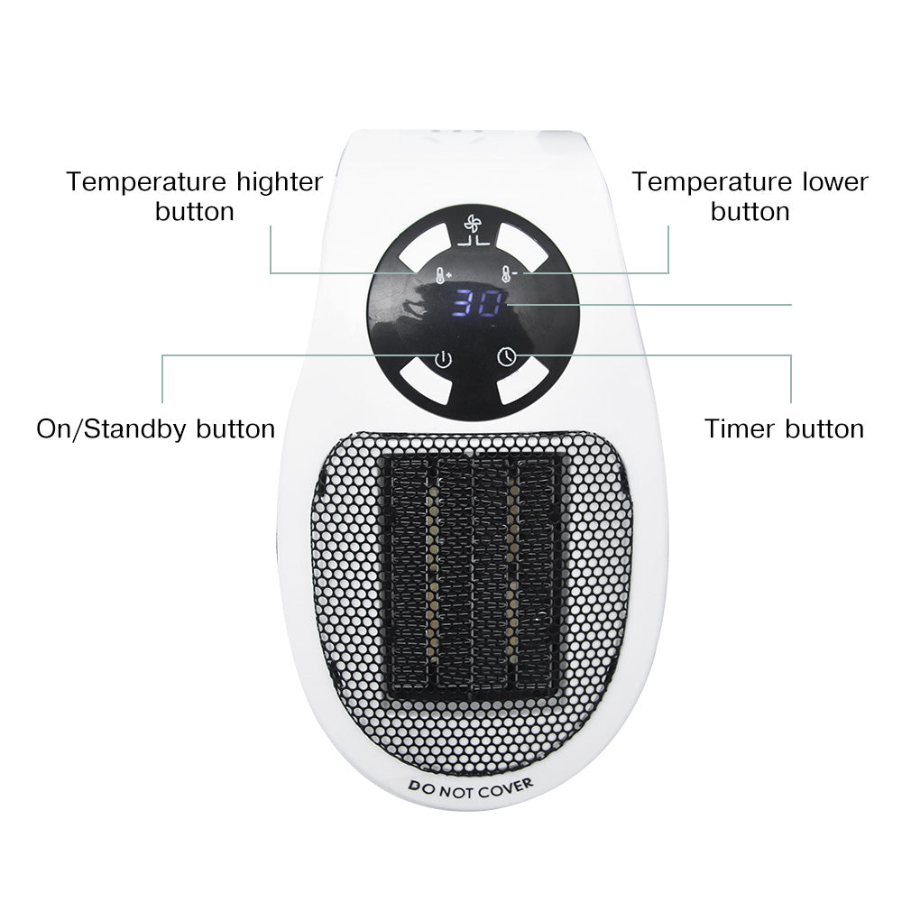 Portable Electric Heater Wall Fan Heater