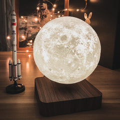 Magnetic levitation desk lamp moon